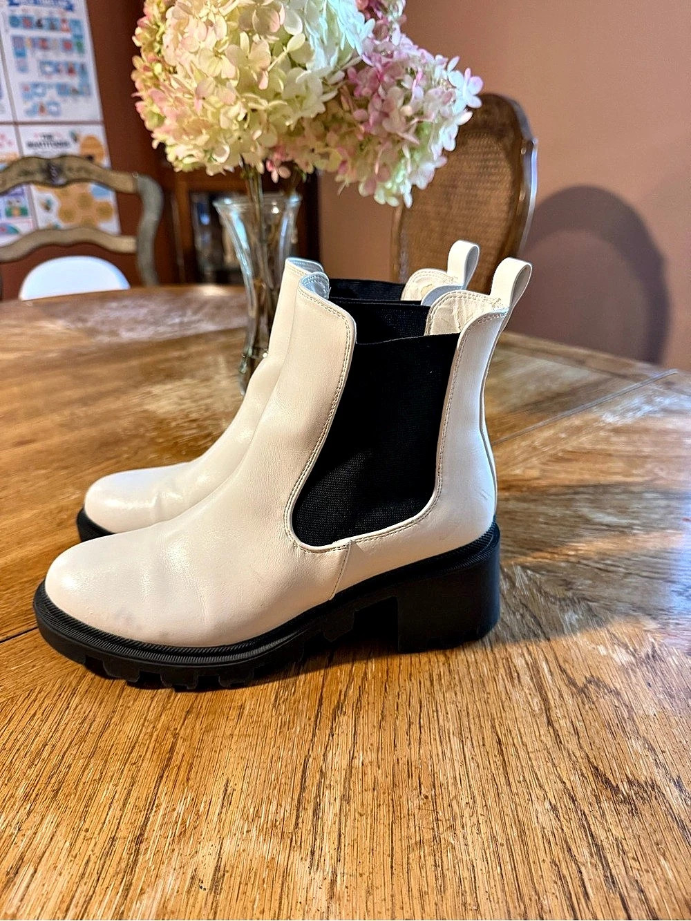 Lulus White Chelsea Platform Ankle Boots